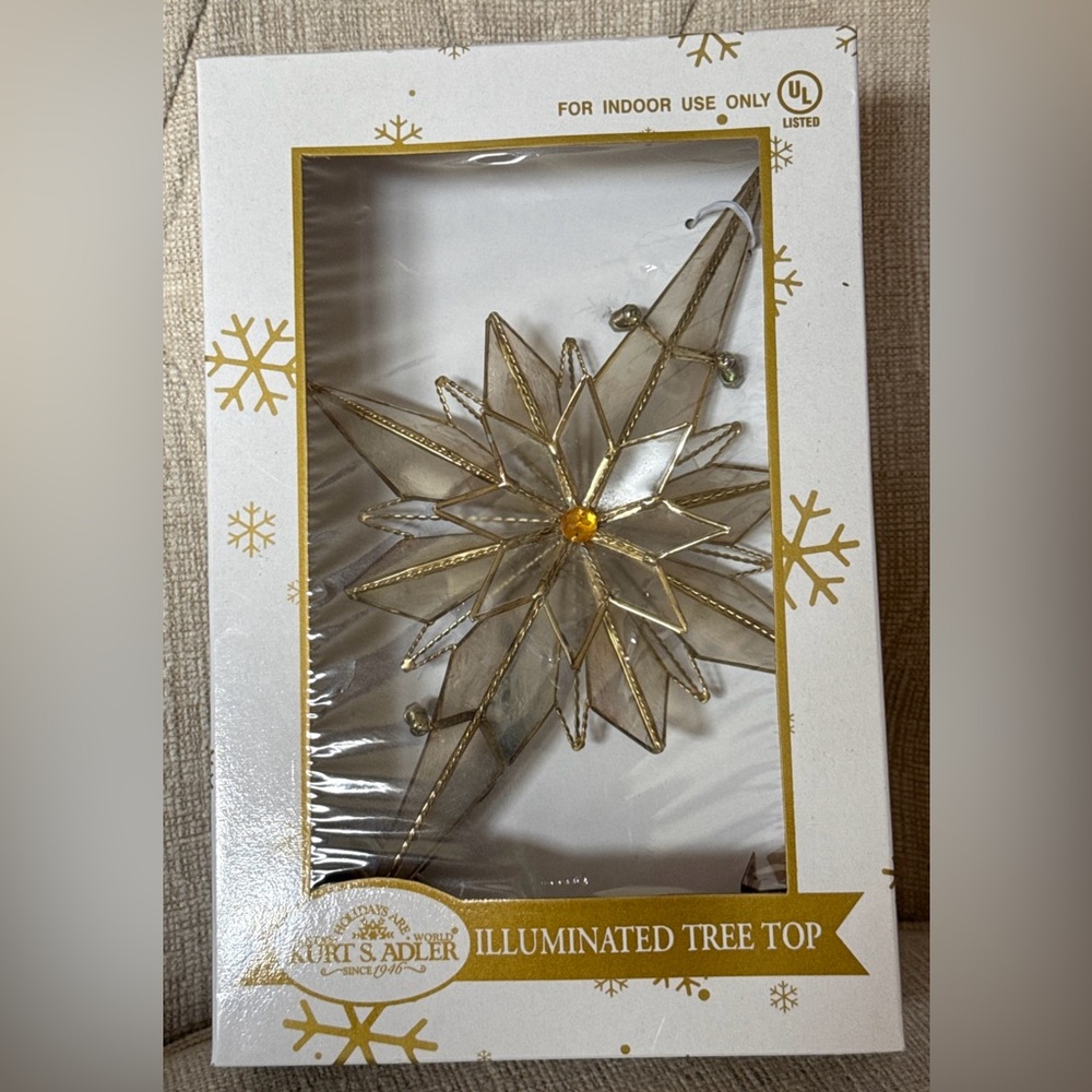 Kurt Adler UL3016 10-Light 10-Inch Capiz Classical Multi-Pointed Bethlehem Star
